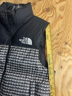 Supreme x The North Face Studded Nuptse Vest Mens M Black Puffer Hoody Jacket - Thumbnail 14