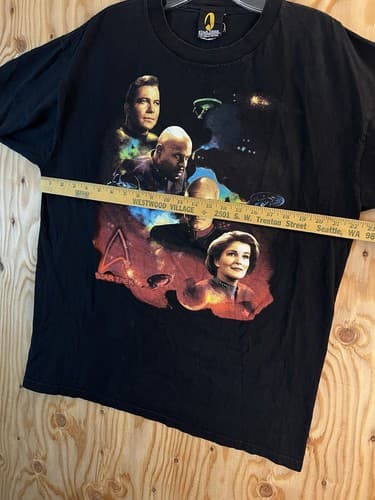 Star Trek Captains Tee Vintage 1997 XL Shirt Las Vegas Experience Hilton Picard - Thumbnail 10