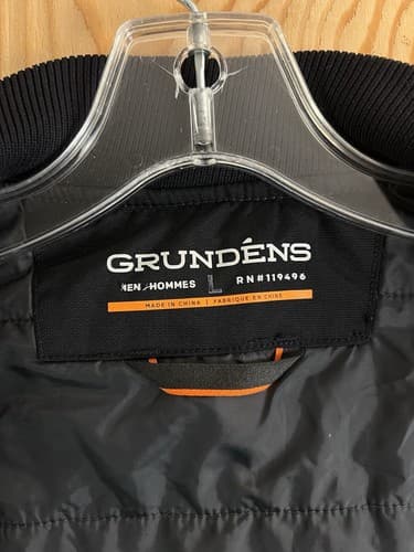 VGUC Grundens Ballast Insulated Vest Black Mens L Fishing Work Vets Junk Removal - Thumbnail 8