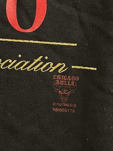 NWT Vintage Chicago Bulls Full Logo T-shirt Basketball NBA Mens XL Deadstock - Thumbnail 5