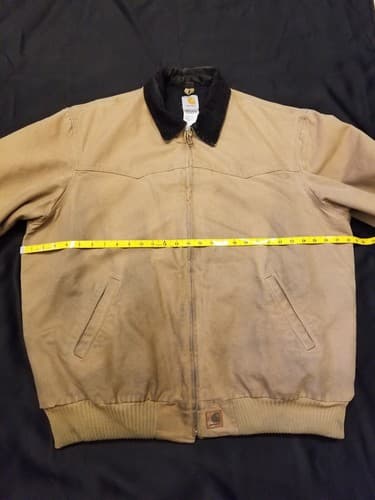 Carhartt Santa Fe Jacket Quilt Lined Mens J14 CML Brown Bomber Coat 2XL Tall XXL - Thumbnail 10