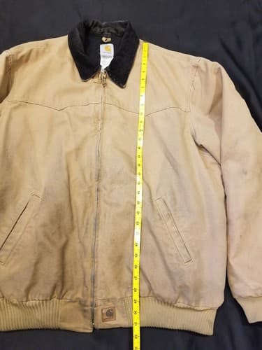 Carhartt Santa Fe Jacket Quilt Lined Mens J14 CML Brown Bomber Coat 2XL Tall XXL - Thumbnail 9