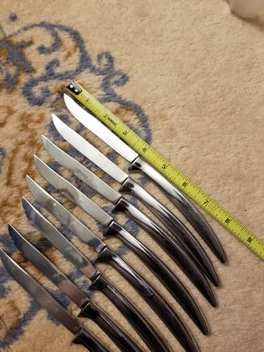 8 Pc Vtg Griffon Cutlery Corp Steak Heavy Knife Set Stainless Steel Knives - Thumbnail 6