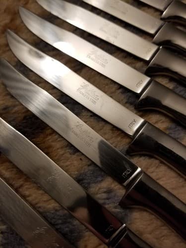 8 Pc Vtg Griffon Cutlery Corp Steak Heavy Knife Set Stainless Steel Knives - Thumbnail 4