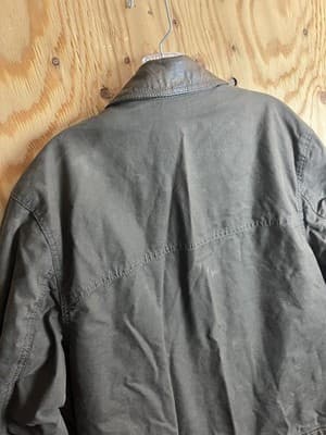 RARE Timberland Mount Davis Mixed-Media Leather/ Waxed Canvas Chore Coat Jacket - Thumbnail 23