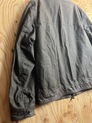 RARE Timberland Mount Davis Mixed-Media Leather/ Waxed Canvas Chore Coat Jacket - Thumbnail 24
