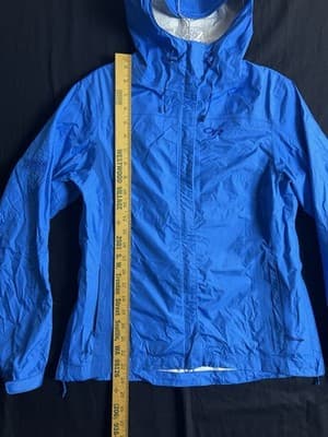 Outdoor Research Panorama Waterproof Shell Hoodie Hoody Jacket Blue Womens XS - Thumbnail 10