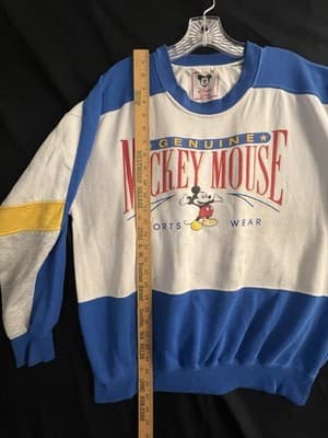 VTG Disney Wear Genuine Mickey Mouse Sports Crewneck Korea Mens L Sweatshirt - Thumbnail 5