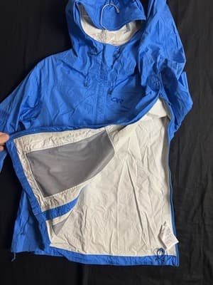 Outdoor Research Panorama Waterproof Shell Hoodie Hoody Jacket Blue Womens XS - Thumbnail 4