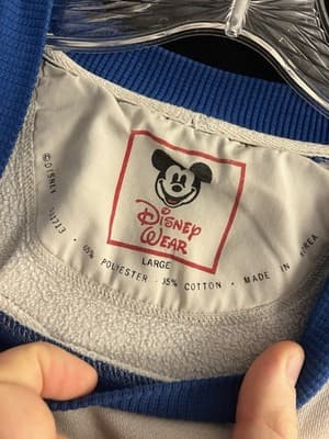VTG Disney Wear Genuine Mickey Mouse Sports Crewneck Korea Mens L Sweatshirt - Thumbnail 4