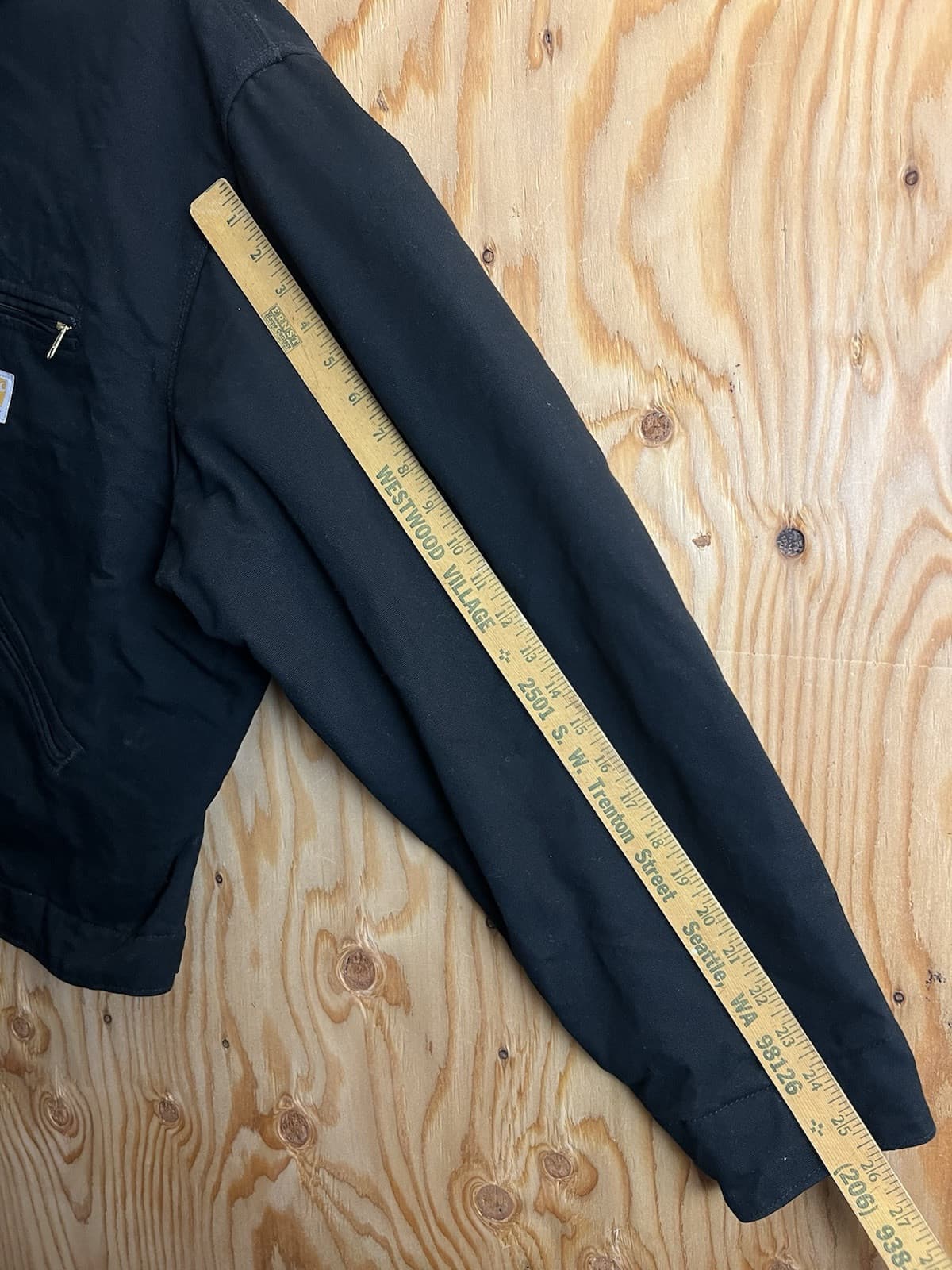 VTG Carhartt Detroit Jacket Size 52 Regular 2XL Blanket Lined USA J01 BLK Bomber - Thumbnail 13