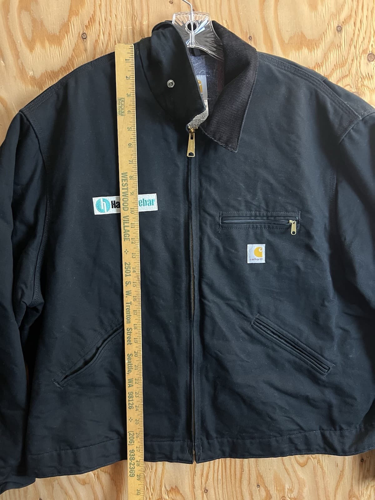 VTG Carhartt Detroit Jacket Size 52 Regular 2XL Blanket Lined USA J01 BLK Bomber - Thumbnail 11