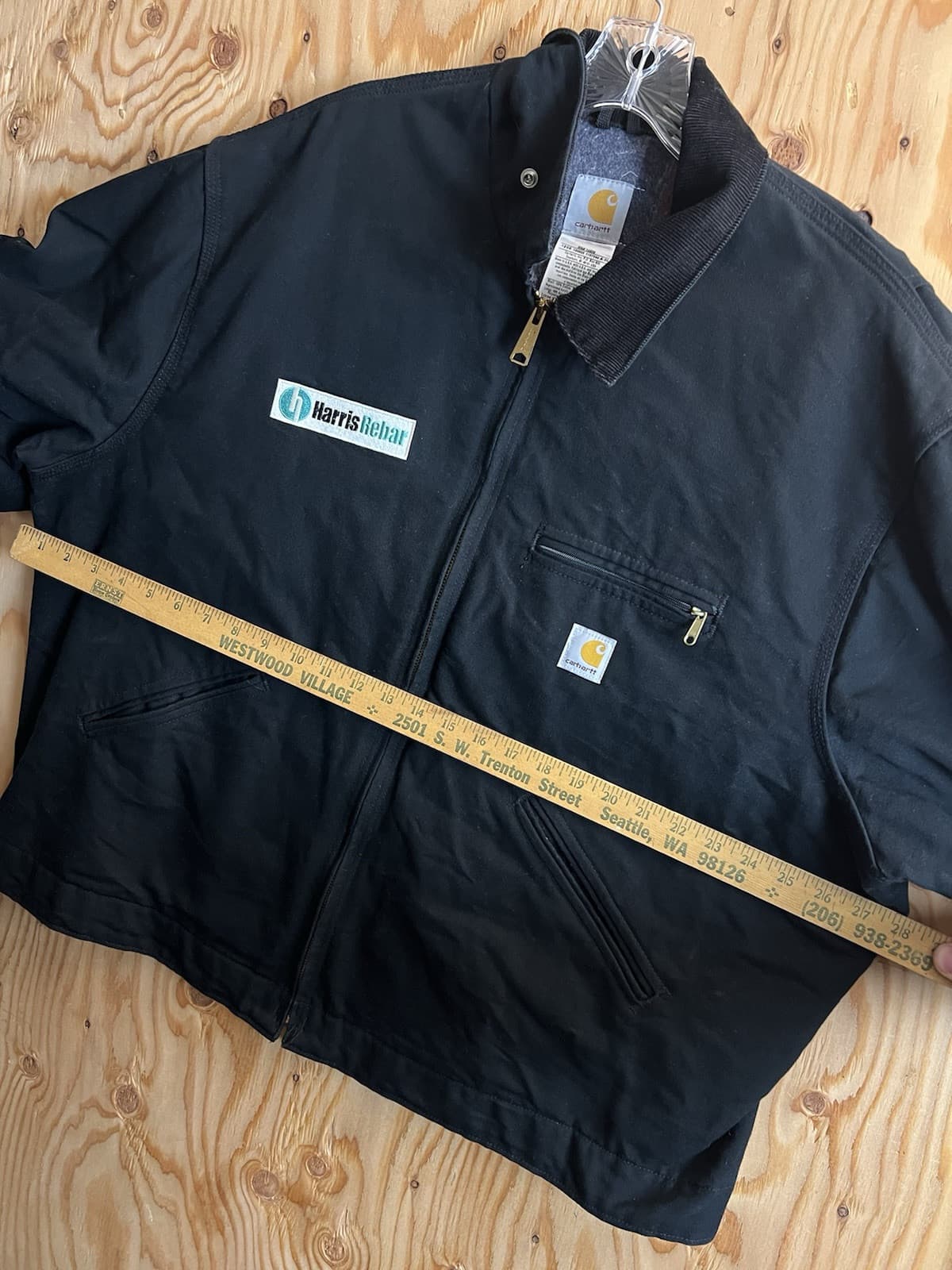 VTG Carhartt Detroit Jacket Size 52 Regular 2XL Blanket Lined USA J01 BLK Bomber - Thumbnail 12