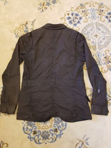 DIESEL Ward Deck Military Jacket Womens Large Multi Pocket Button Zip Brown Coat - Thumbnail 3