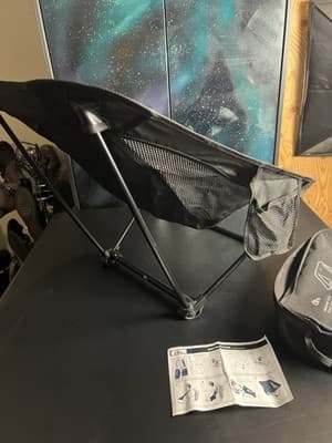 iClimb Low Ultralight Compact Camping Chair w/ Side Pocket and Carry Bag /IC606 - Thumbnail 4
