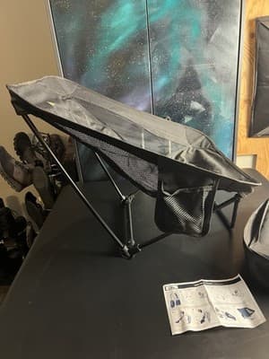 iClimb Low Ultralight Compact Camping Chair w/ Side Pocket and Carry Bag /IC606 - Thumbnail 3