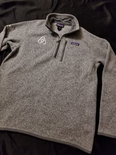 Patagonia Air BNB Gray Better Sweater Full Zip Jacket Chest Pocket Men’s Size M - Image 1