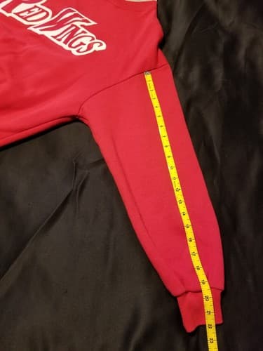 VTG NHL Detroit Red Wings XL Turtleneck Sweatshirt USA Hockey Pullover Sweater - Thumbnail 5