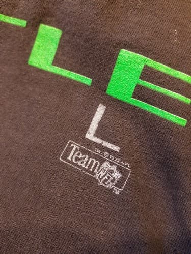 VTG Seattle Seahawks 90s Salem Sportswear Single Stitch L T-Shirt Large - Thumbnail 7