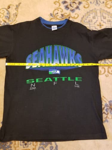 VTG Seattle Seahawks 90s Salem Sportswear Single Stitch L T-Shirt Large - Thumbnail 12