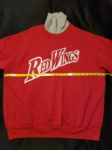 VTG NHL Detroit Red Wings XL Turtleneck Sweatshirt USA Hockey Pullover Sweater - Thumbnail 4