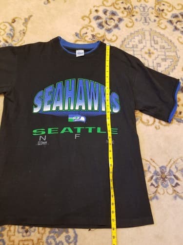 VTG Seattle Seahawks 90s Salem Sportswear Single Stitch L T-Shirt Large - Thumbnail 11