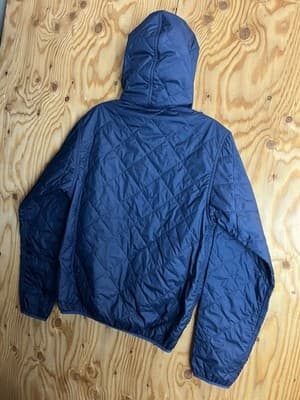 Patagonia Diamond Quilted Insulated Bomber Hoodie Jacket Mens XS Blue Full Zip - Thumbnail 6