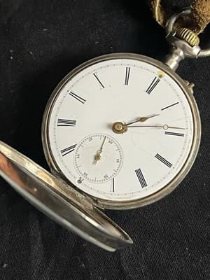 VTG Swiss Billodes Zenith Pocket Watch .800 Silver 15 Rubis Antique 1889 Expo - Thumbnail 4
