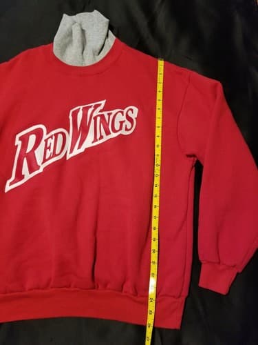 VTG NHL Detroit Red Wings XL Turtleneck Sweatshirt USA Hockey Pullover Sweater - Thumbnail 3