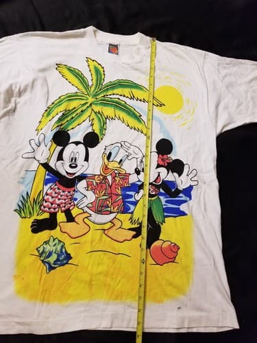 Vintage Disney Mickey Mouse Donald Duck Colorful Jerry Leigh T-Shirt XL OSFA - Thumbnail 6
