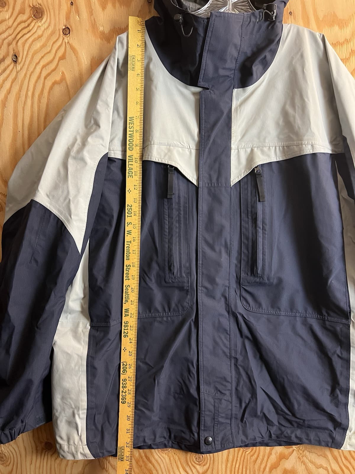 Burton AK Mens XL Snowboarding Jacket GoreTex Blue Grey Vtg Snow Ski Hooded - Thumbnail 14