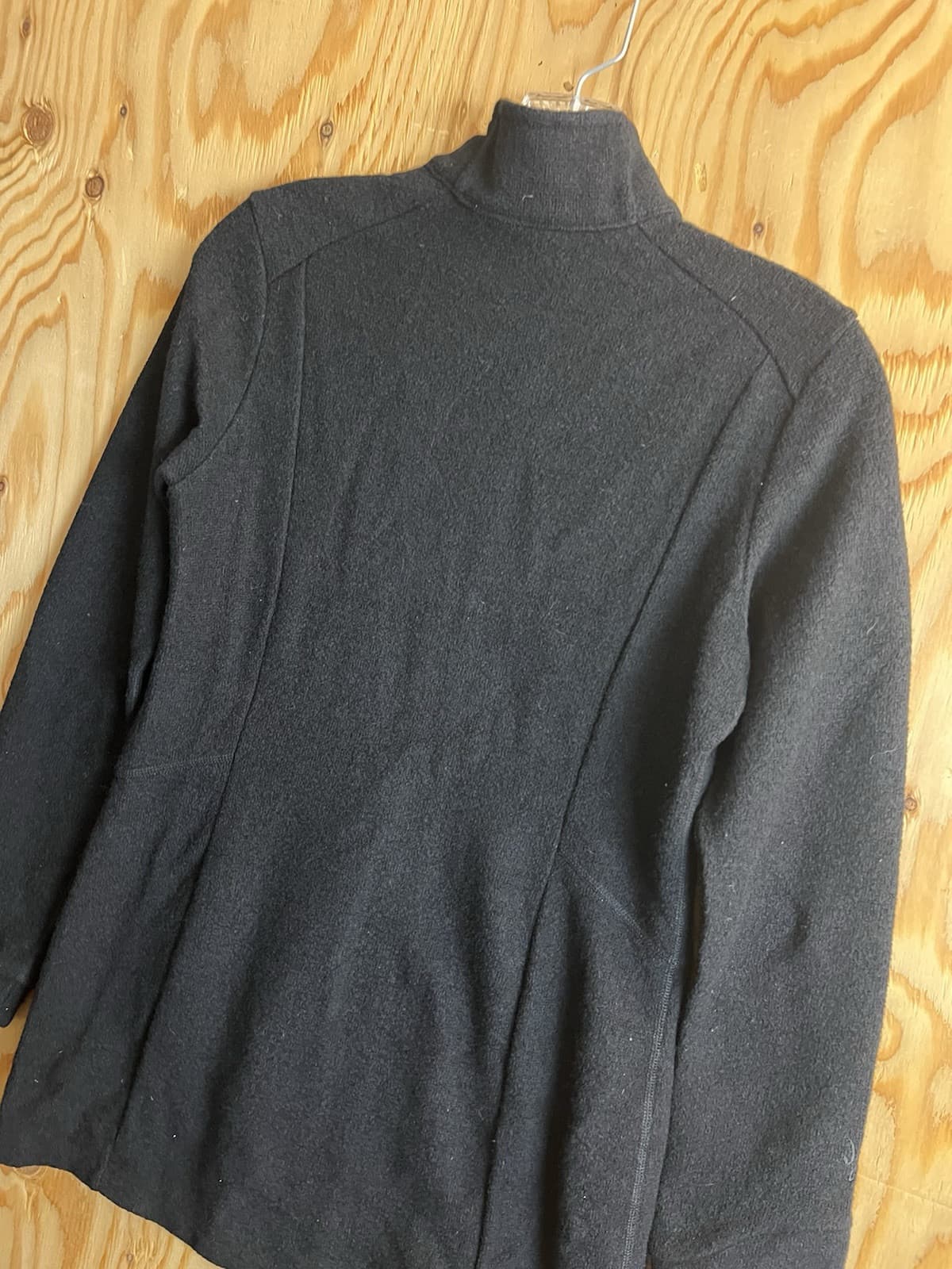 Ibex Jacket Tunic Women's XS Black Zque Merino Wool Full Zip Long Coat - Thumbnail 6