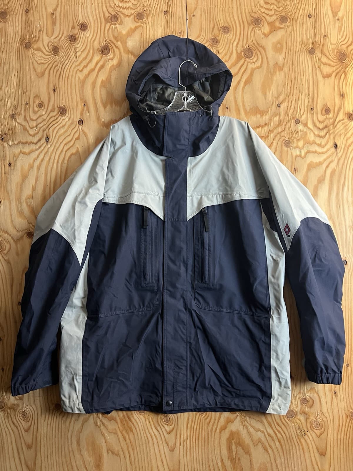 Burton AK Mens XL Snowboarding Jacket GoreTex Blue Grey Vtg Snow Ski Hooded - Image 1