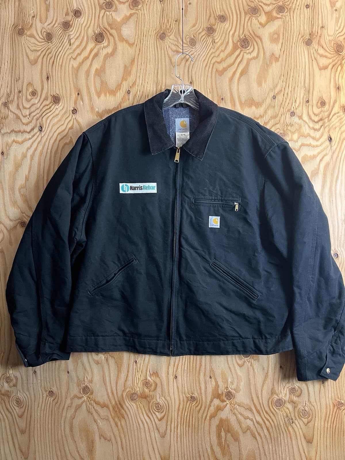 VTG Carhartt Detroit Jacket Size 52 Regular 2XL Blanket Lined USA J01 BLK Bomber - Image 1