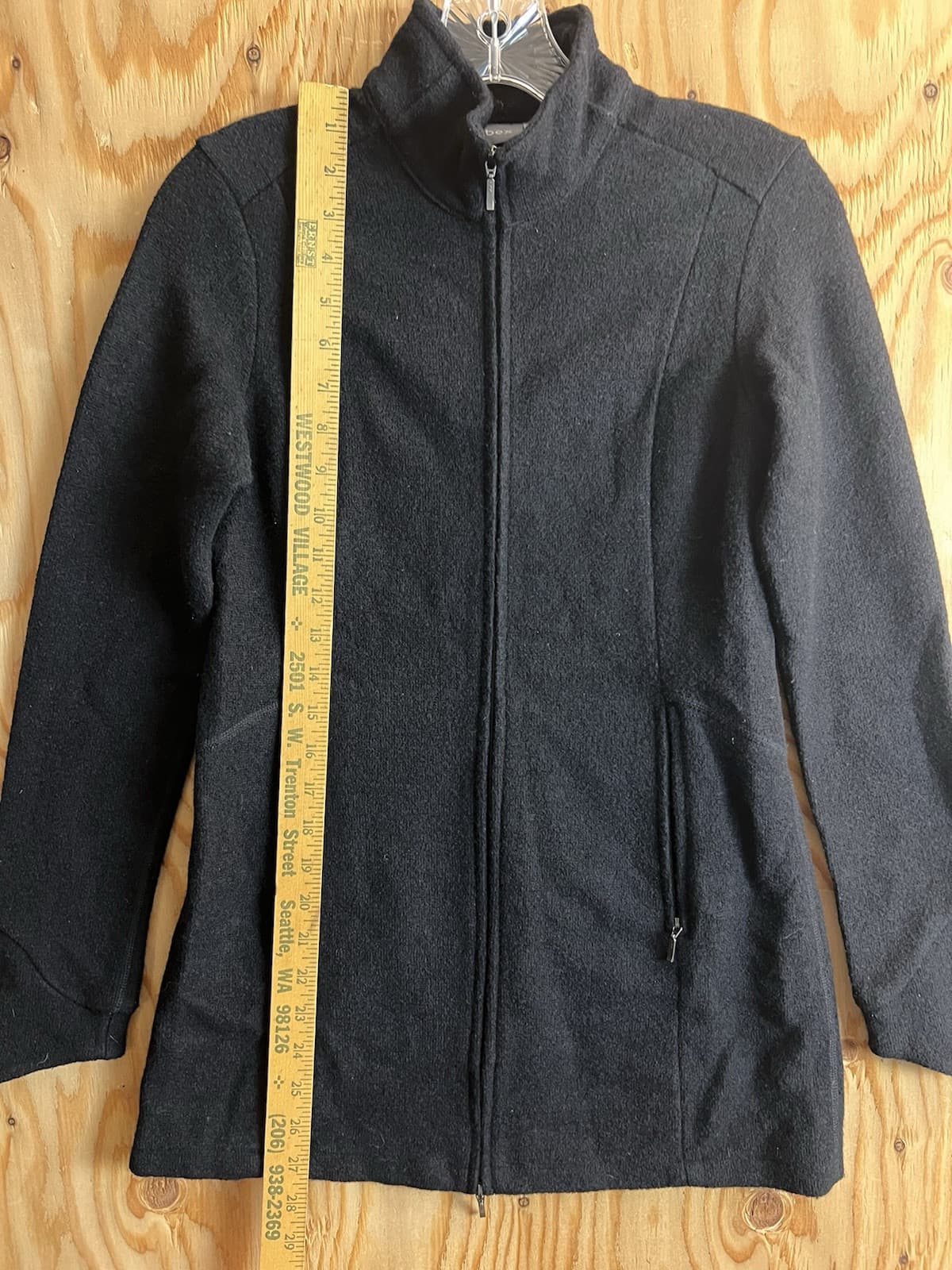 Ibex Jacket Tunic Women's XS Black Zque Merino Wool Full Zip Long Coat - Thumbnail 8