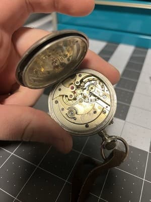 VTG Swiss Billodes Zenith Pocket Watch .800 Silver 15 Rubis Antique 1889 Expo - Thumbnail 9