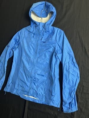 Outdoor Research Panorama Waterproof Shell Hoodie Hoody Jacket Blue Womens XS - Thumbnail 2