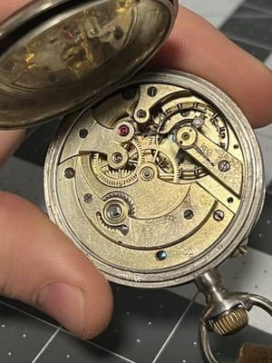 VTG Swiss Billodes Zenith Pocket Watch .800 Silver 15 Rubis Antique 1889 Expo - Thumbnail 10