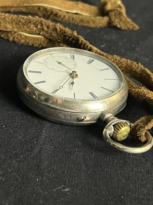 VTG Swiss Billodes Zenith Pocket Watch .800 Silver 15 Rubis Antique 1889 Expo - Thumbnail 14