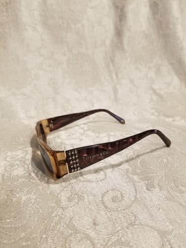 Tiffany & Co. Jeweled Eyeglasses Sunglasses FRAMES 49-15 130 Brown 2002-B 8026 - Thumbnail 6