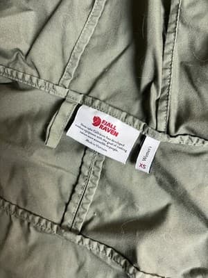 Fjallraven Jacket Womens XS Stina Coat G-1000 Hiking Water Resistant Green Hood - Thumbnail 10