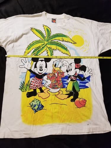 Vintage Disney Mickey Mouse Donald Duck Colorful Jerry Leigh T-Shirt XL OSFA - Thumbnail 7