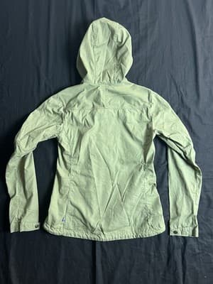Fjallraven Jacket Womens XS Stina Coat G-1000 Hiking Water Resistant Green Hood - Thumbnail 16