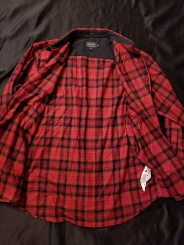 LNWOT Pendleton Lodge Shirt Jacket Flannel Plaid Wool XL Men - Thumbnail 5