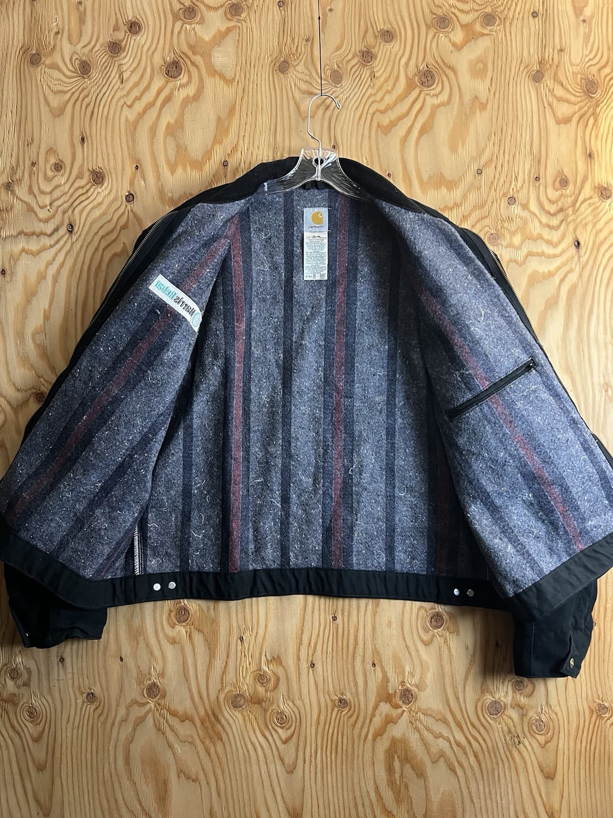 VTG Carhartt Detroit Jacket Size 52 Regular 2XL Blanket Lined USA J01 BLK Bomber - Thumbnail 5
