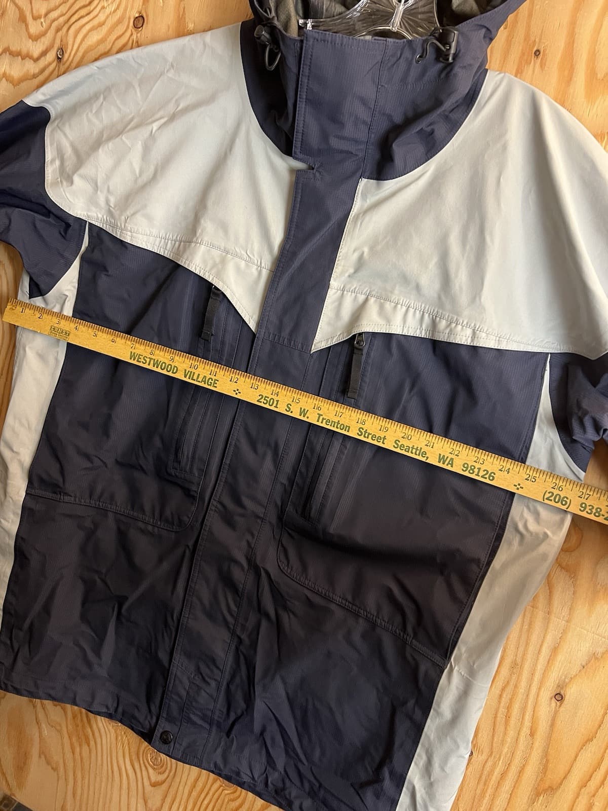 Burton AK Mens XL Snowboarding Jacket GoreTex Blue Grey Vtg Snow Ski Hooded - Thumbnail 15
