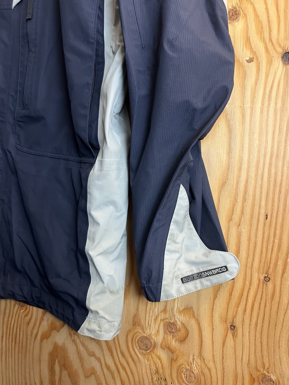 Burton AK Mens XL Snowboarding Jacket GoreTex Blue Grey Vtg Snow Ski Hooded - Thumbnail 12