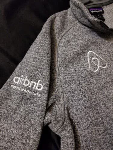 Patagonia Air BNB Gray Better Sweater Full Zip Jacket Chest Pocket Men’s Size M - Thumbnail 2