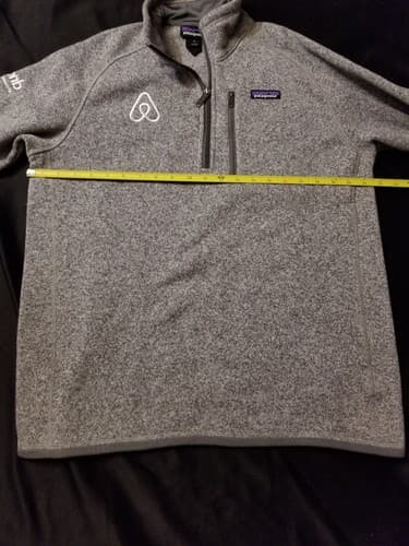 Patagonia Air BNB Gray Better Sweater Full Zip Jacket Chest Pocket Men’s Size M - Thumbnail 6