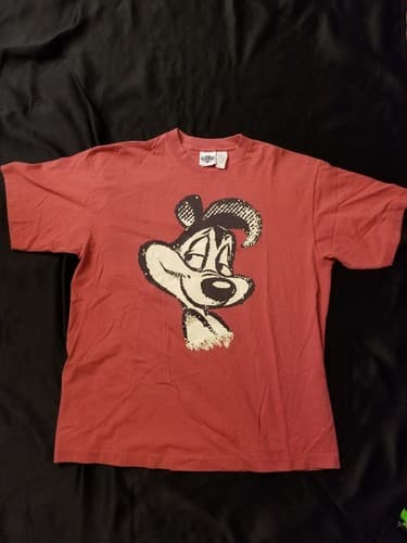AUTHENTIC Vintage 90’s BIG Pepe Le Pew Print Size XL Single Stitch T Shirt USA - Image 1